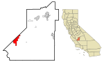 Kings County California Incorporated and Unincorporated areas Avenal Highlighted